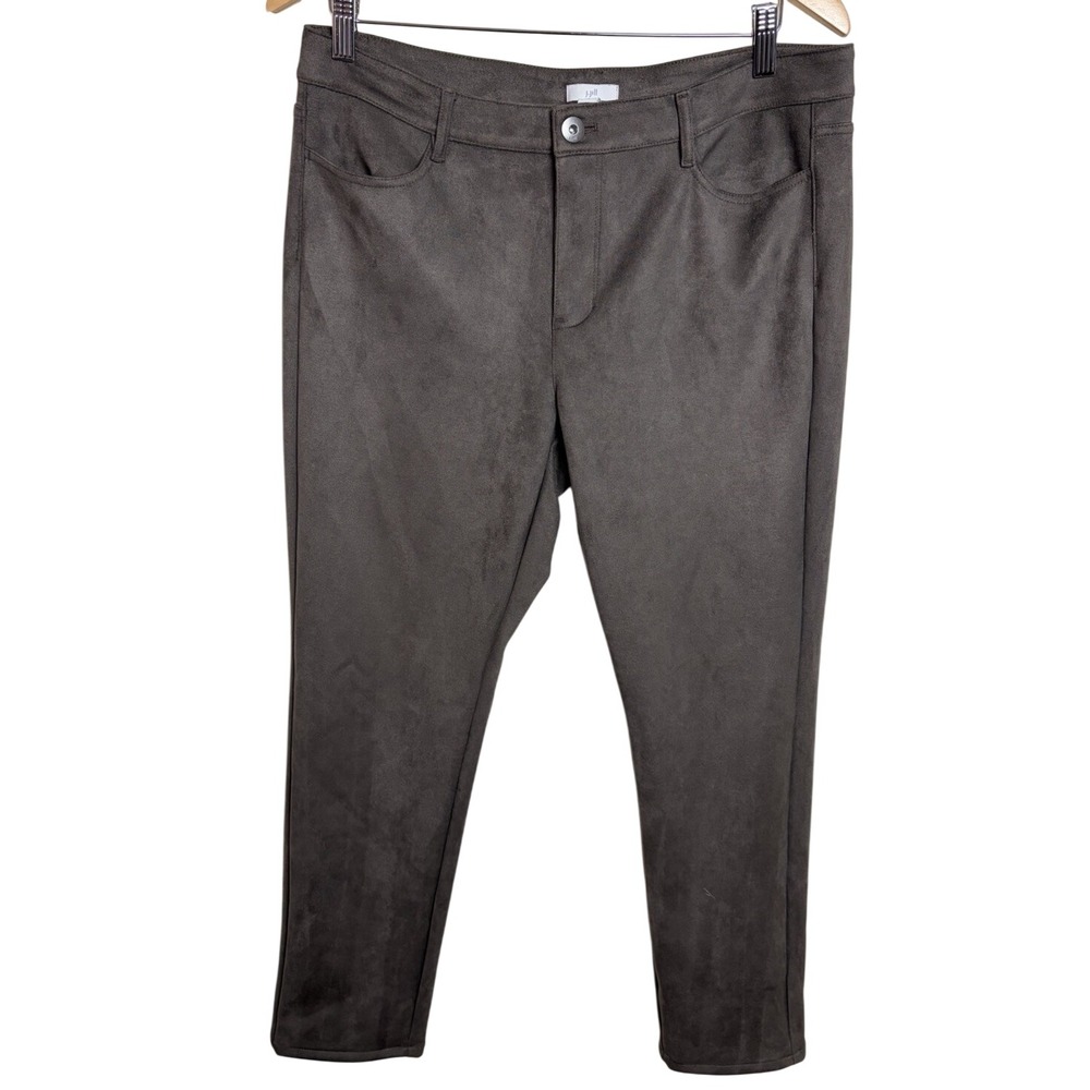 J Jill Faux Suede Pant Taylor Luxe Mocha Brown Size 12